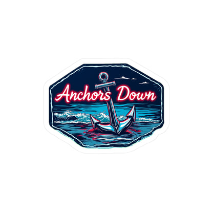 Anchors Down | 5 | Vinyl Sticker Decal