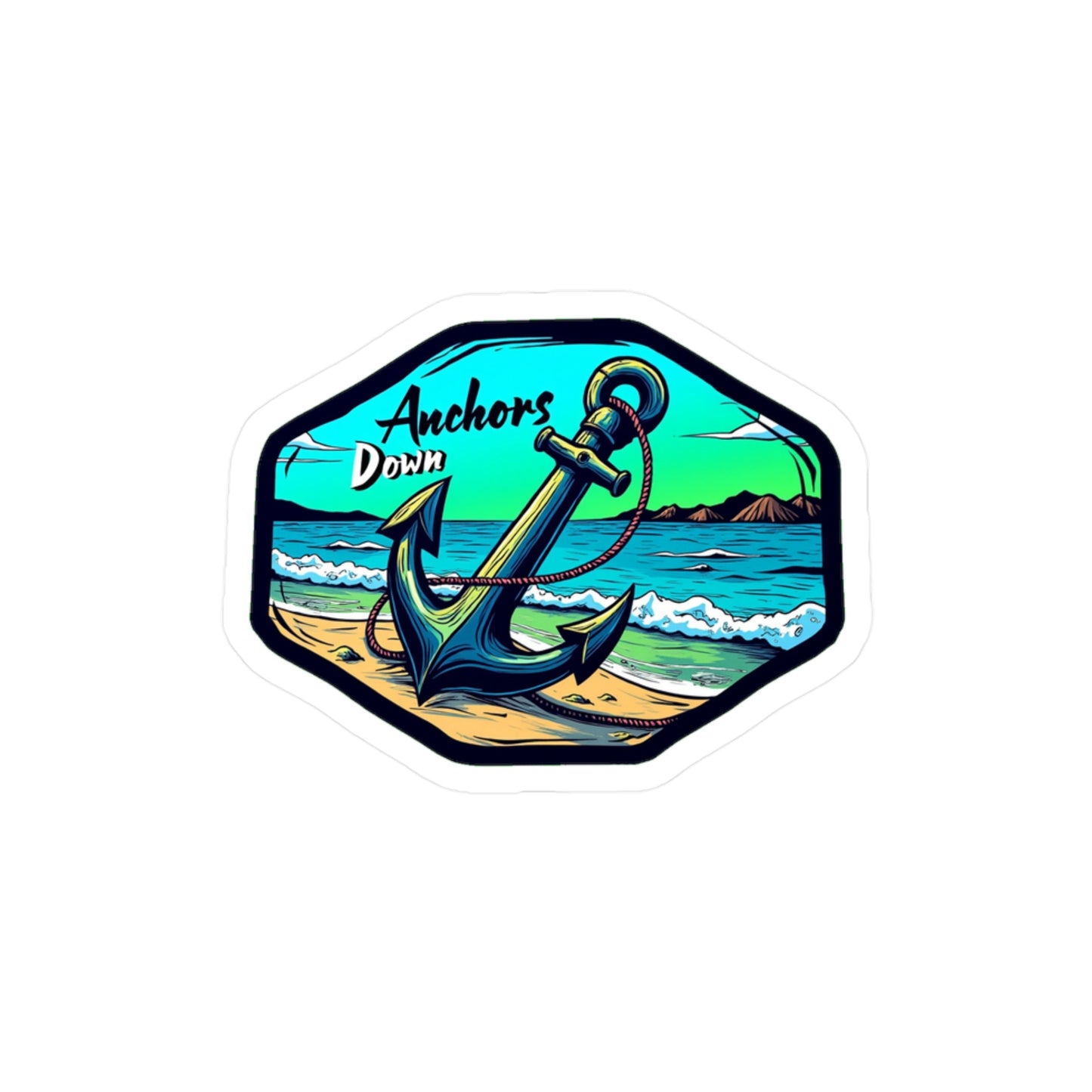 Anchors Down | 4 | Vinyl Sticker Decal