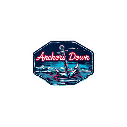 Anchors Down | 5 | Vinyl Sticker Decal